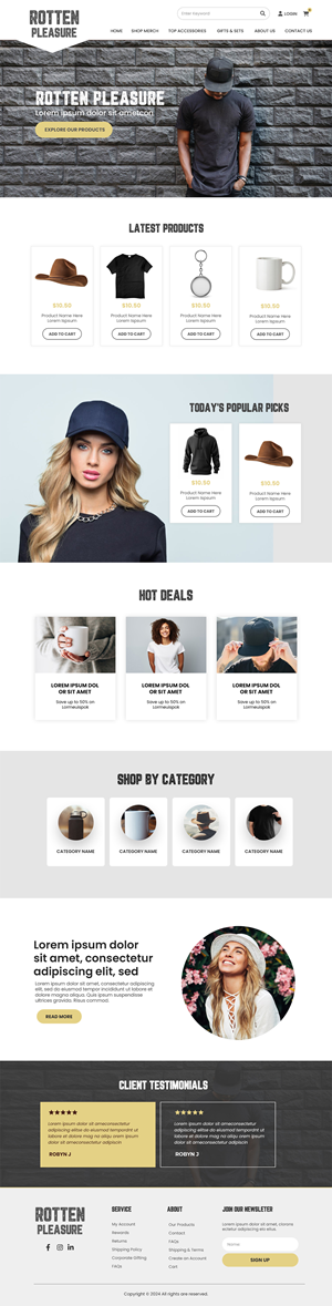 Web Design by MAHABA for Rotten Pleasure | Design: #33163099
