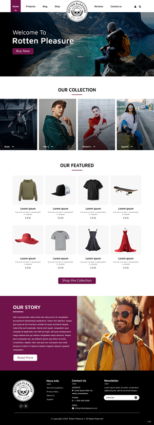 Web Design by pb for Rotten Pleasure | Design: #33163713