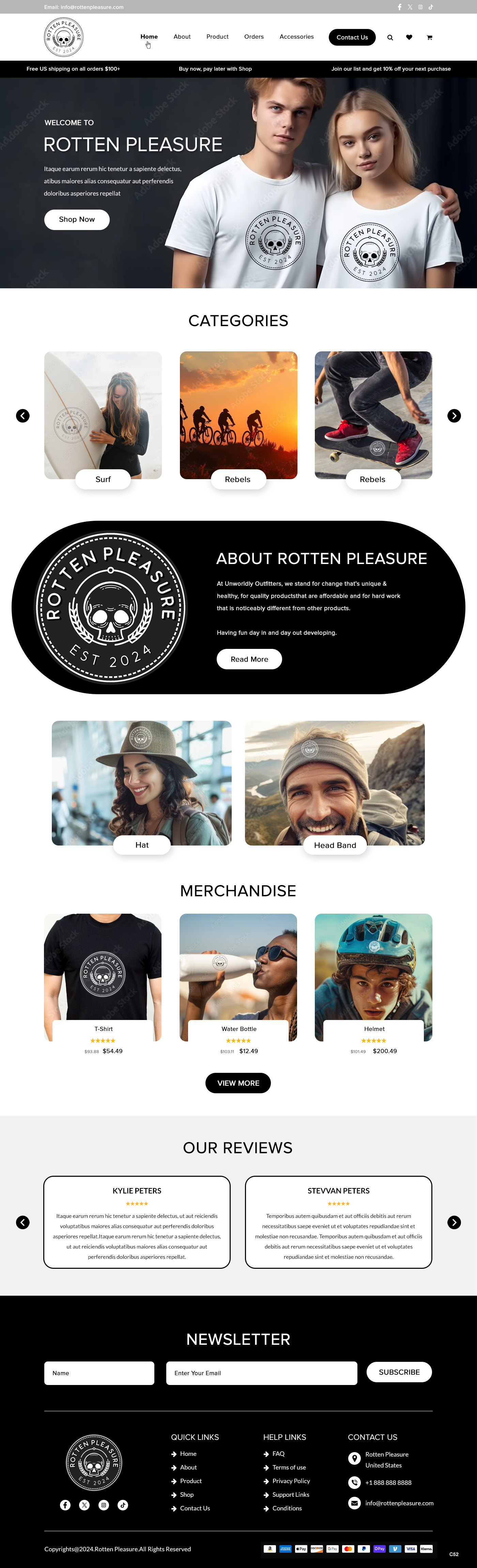 Web Design by pb for Rotten Pleasure | Design #33163721