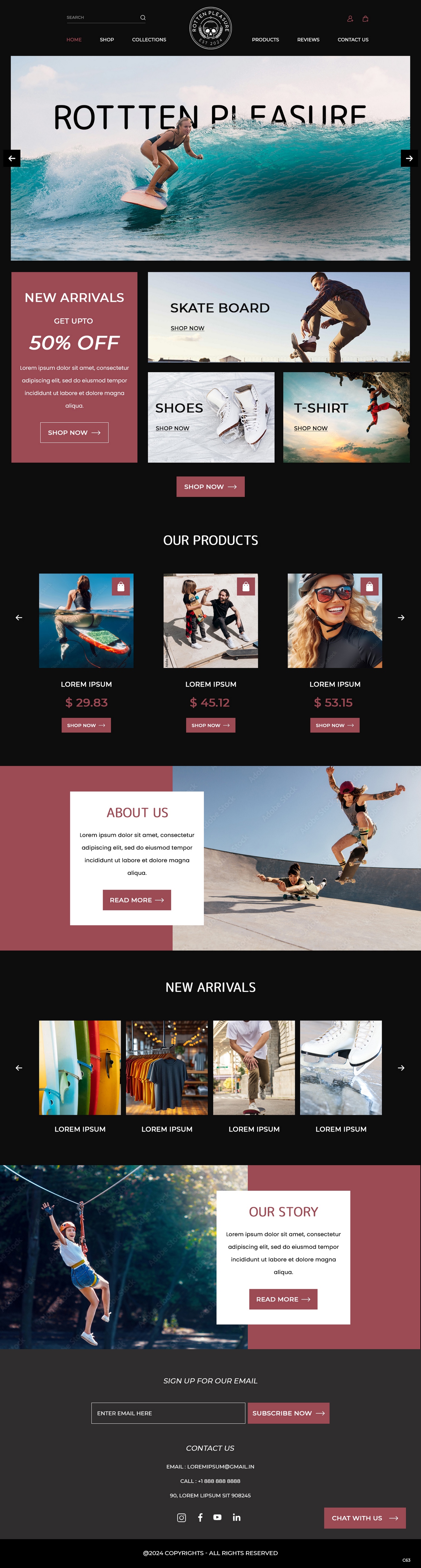 Web Design by pb for Rotten Pleasure | Design #33163724