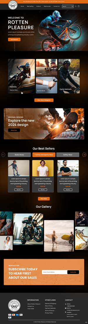 Web Design by pb for Rotten Pleasure | Design: #33163725
