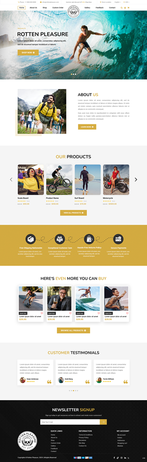 Web Design by pb for Rotten Pleasure | Design: #33163730