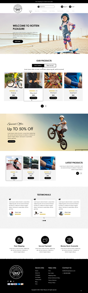 Web Design by pb for Rotten Pleasure | Design: #33170162
