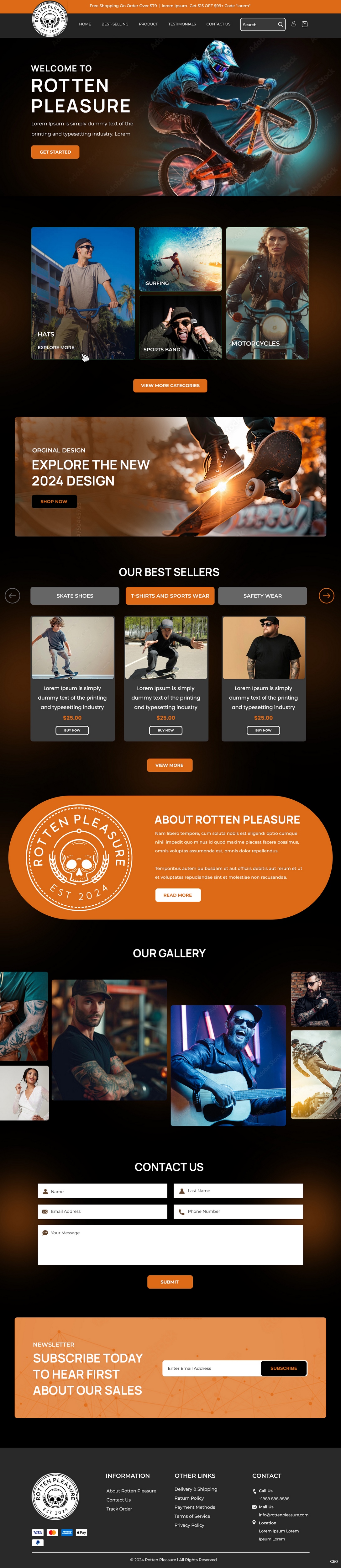 Web Design by pb for Rotten Pleasure | Design: #33193637