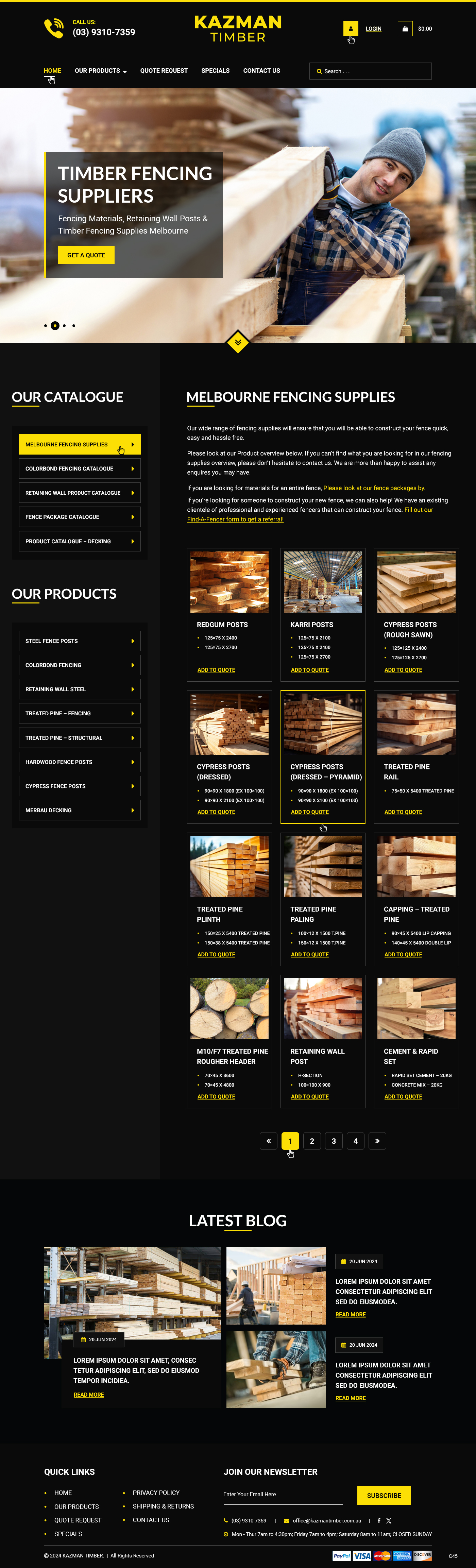 WooCommerce Design by pb for Kazman Timber | Design #33170108