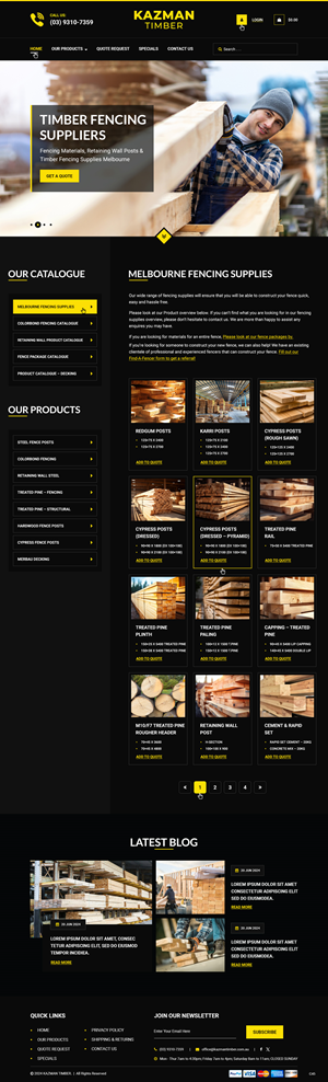 WooCommerce Design by pb for Kazman Timber | Design: #33170108