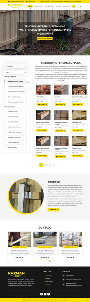 Diseño de WooCommerce por pb para Kazman Timber | Diseño: #33170109