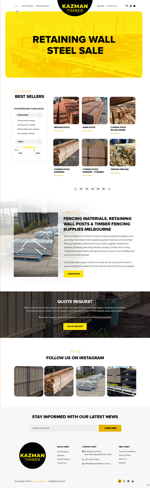 WooCommerce Design by pb for Kazman Timber | Design: #33170114