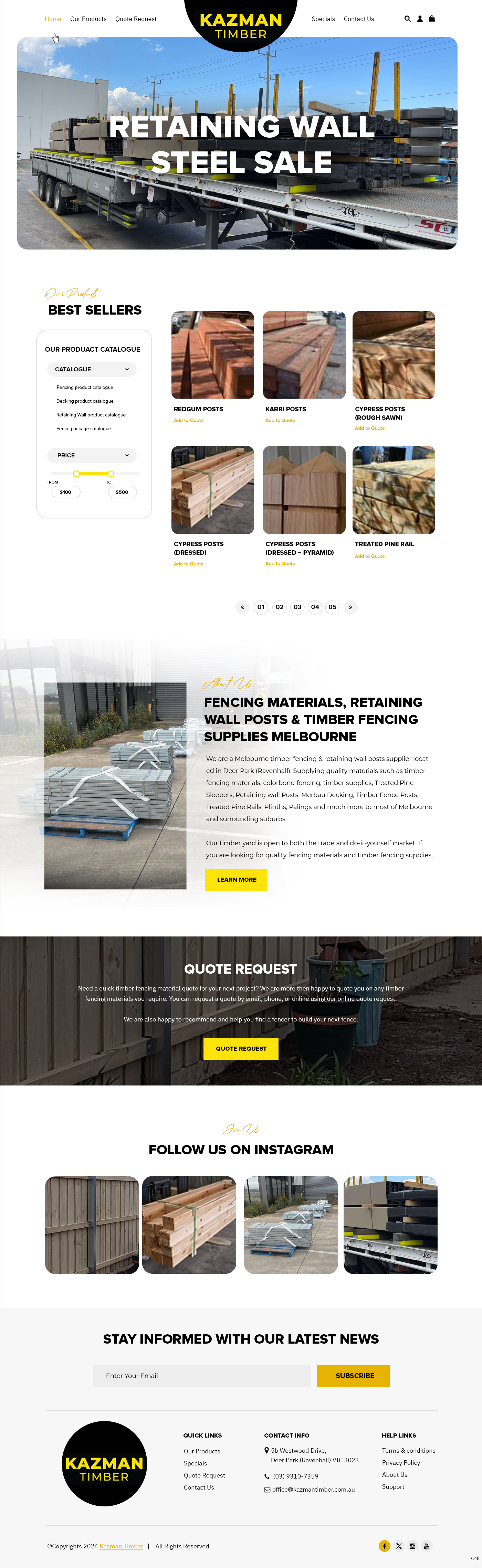 WooCommerce Design by pb for Kazman Timber | Design #33170116
