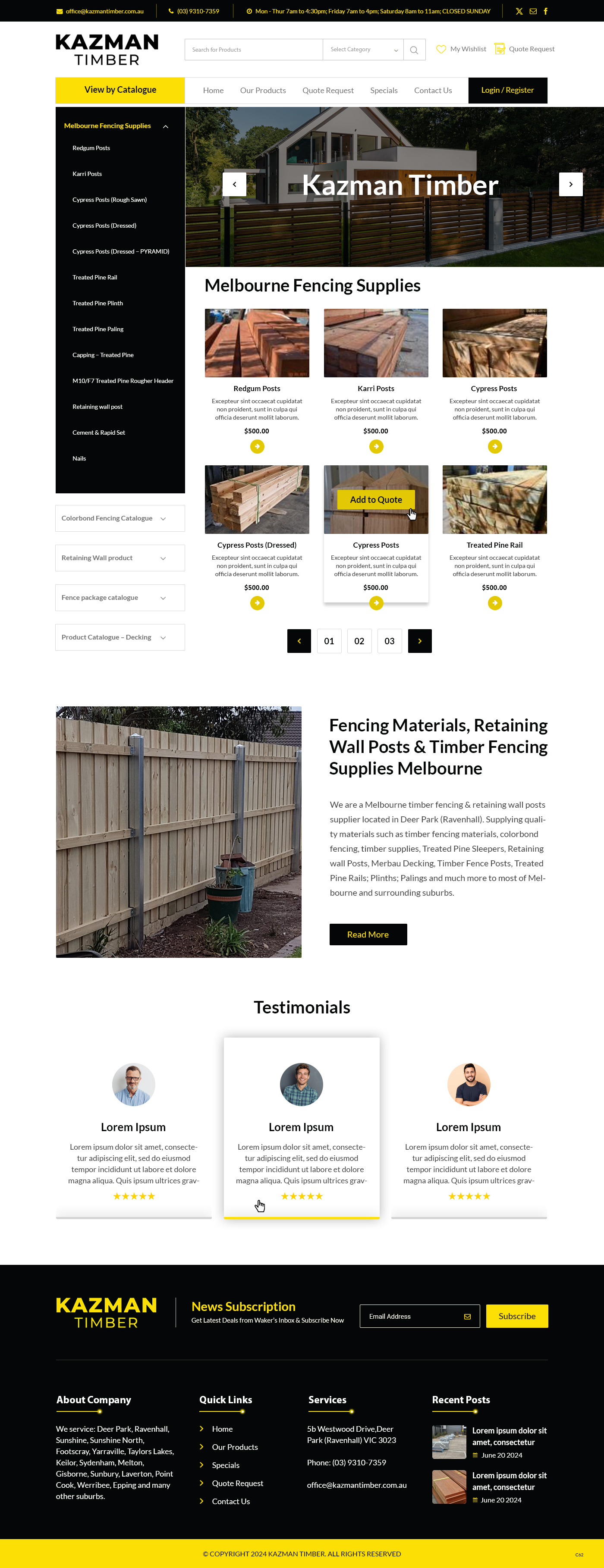 WooCommerce Design by pb for Kazman Timber | Design #33170120