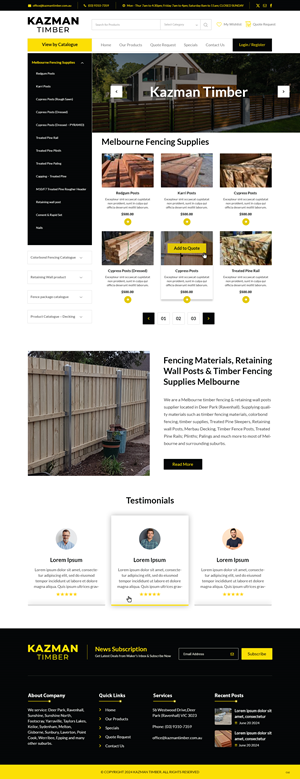 Diseño de WooCommerce por pb para Kazman Timber | Diseño: #33170120