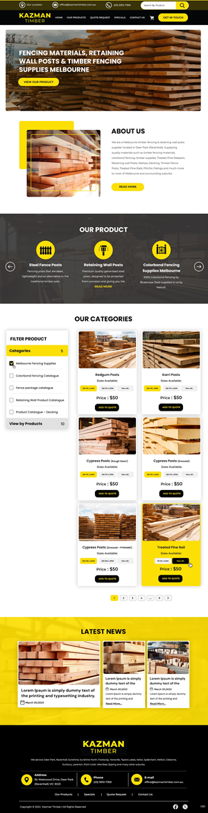 Diseño de WooCommerce por pb para Kazman Timber | Diseño: #33170121