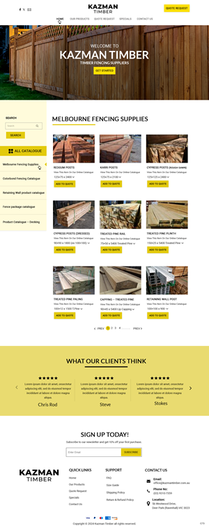Diseño de WooCommerce por pb para Kazman Timber | Diseño: #33170125
