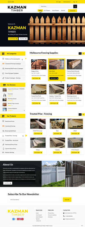 Diseño de WooCommerce por pb para Kazman Timber | Diseño: #33170127