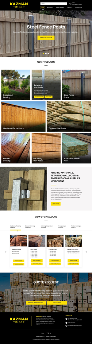 Diseño de WooCommerce por pb para Kazman Timber | Diseño: #33170130