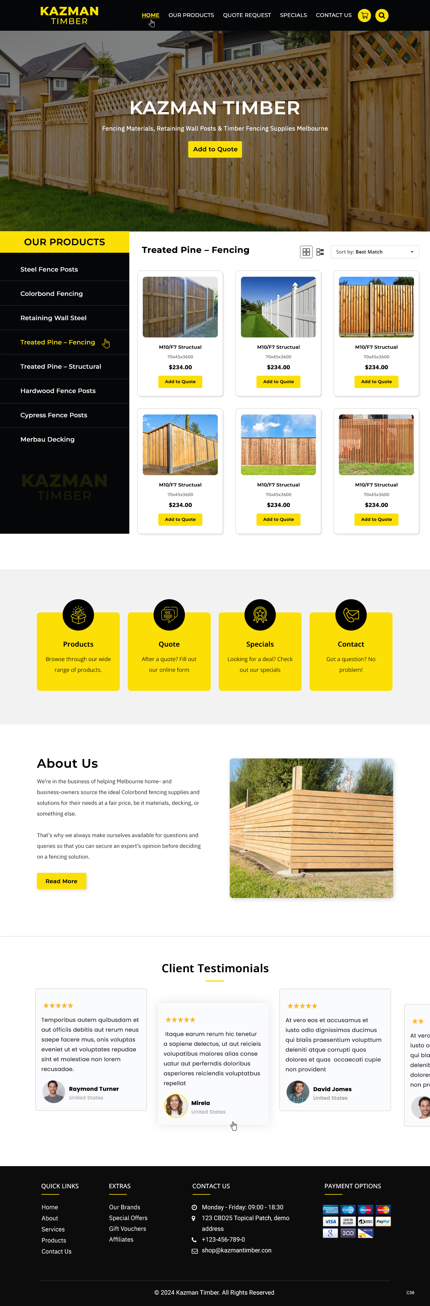 WooCommerce Design by pb for Kazman Timber | Design #33175956