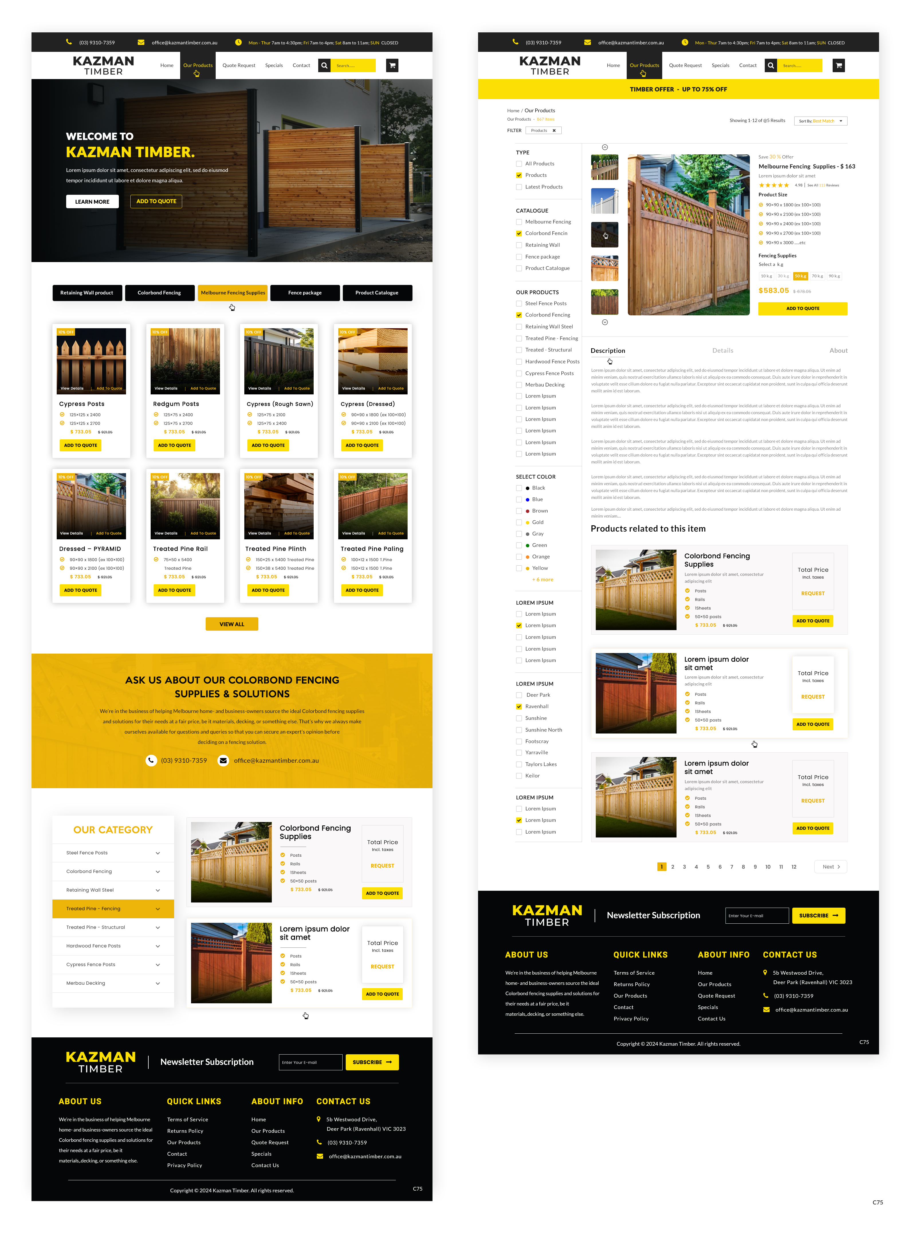 Diseño de WooCommerce por pb para Kazman Timber | Diseño: #33183215