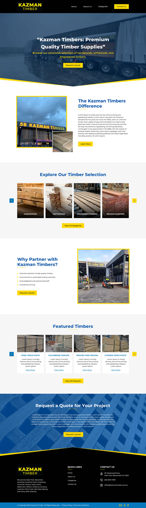 WooCommerce Design by Sbss for Kazman Timber | Design: #33168818