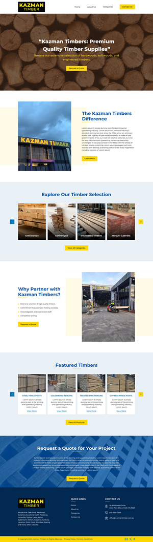 WooCommerce Design by Sbss for Kazman Timber | Design: #33168819