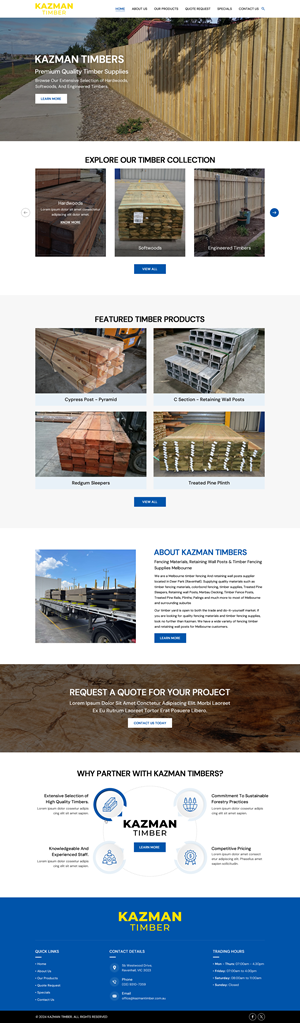 WooCommerce Design by Sbss for Kazman Timber | Design: #33168910