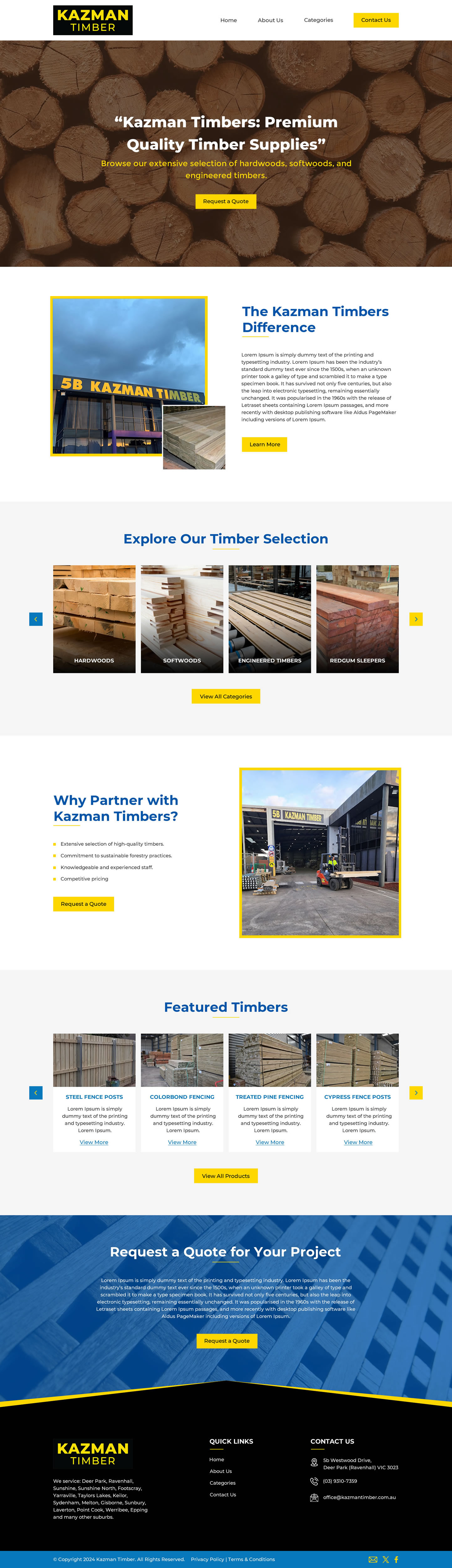 WooCommerce Design by Sbss for Kazman Timber | Design #33169607