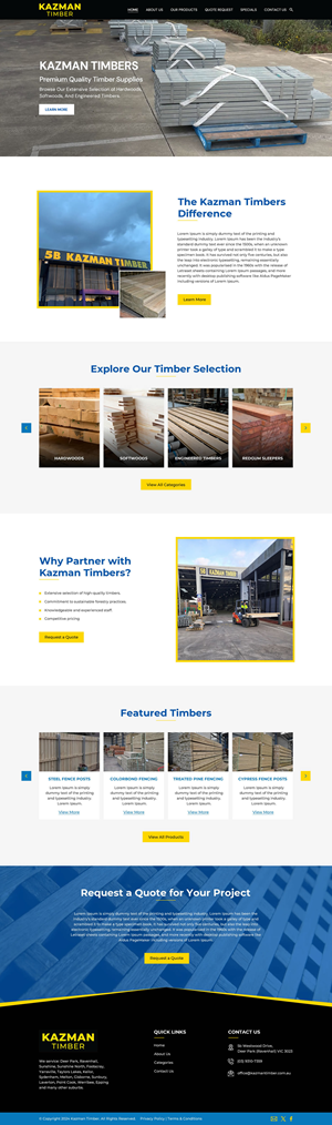 WooCommerce Design by Sbss for Kazman Timber | Design: #33169608