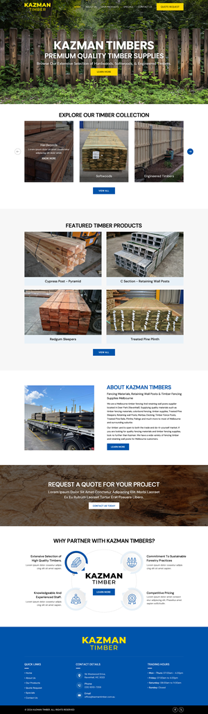 WooCommerce Design by Sbss for Kazman Timber | Design: #33179530