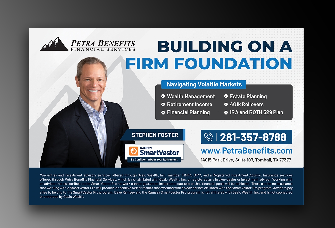 Design Annonce  par OwnDesign pour Petra Benefits Financial Services | Design #33172903