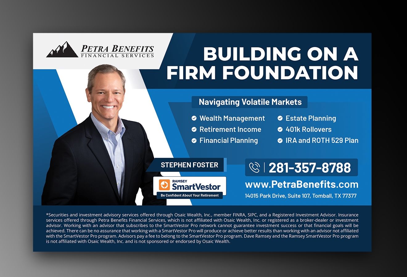 Design Annonce  par OwnDesign pour Petra Benefits Financial Services | Design #33173771