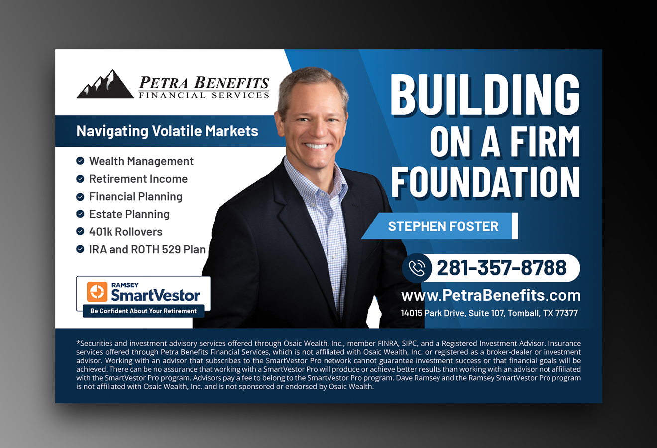 Design Annonce  par OwnDesign pour Petra Benefits Financial Services | Design #33179607