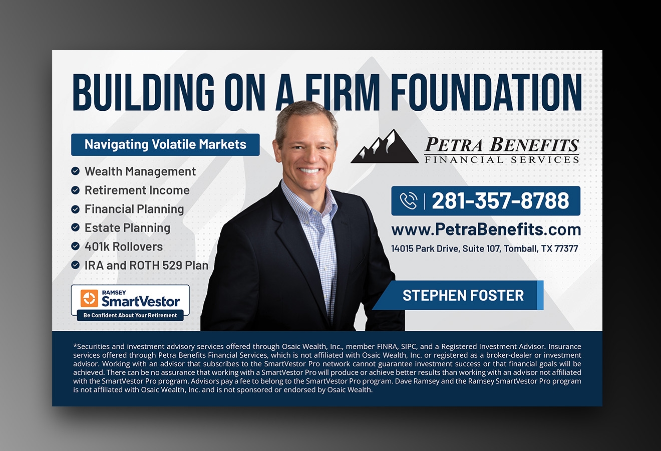 Design Annonce  par OwnDesign pour Petra Benefits Financial Services | Design #33196095