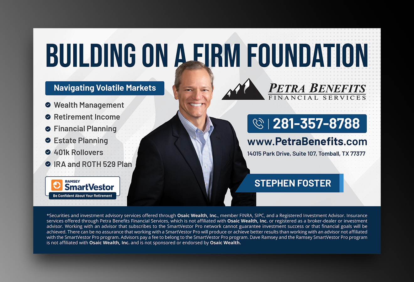 Design Annonce  par OwnDesign pour Petra Benefits Financial Services | Design #33216219