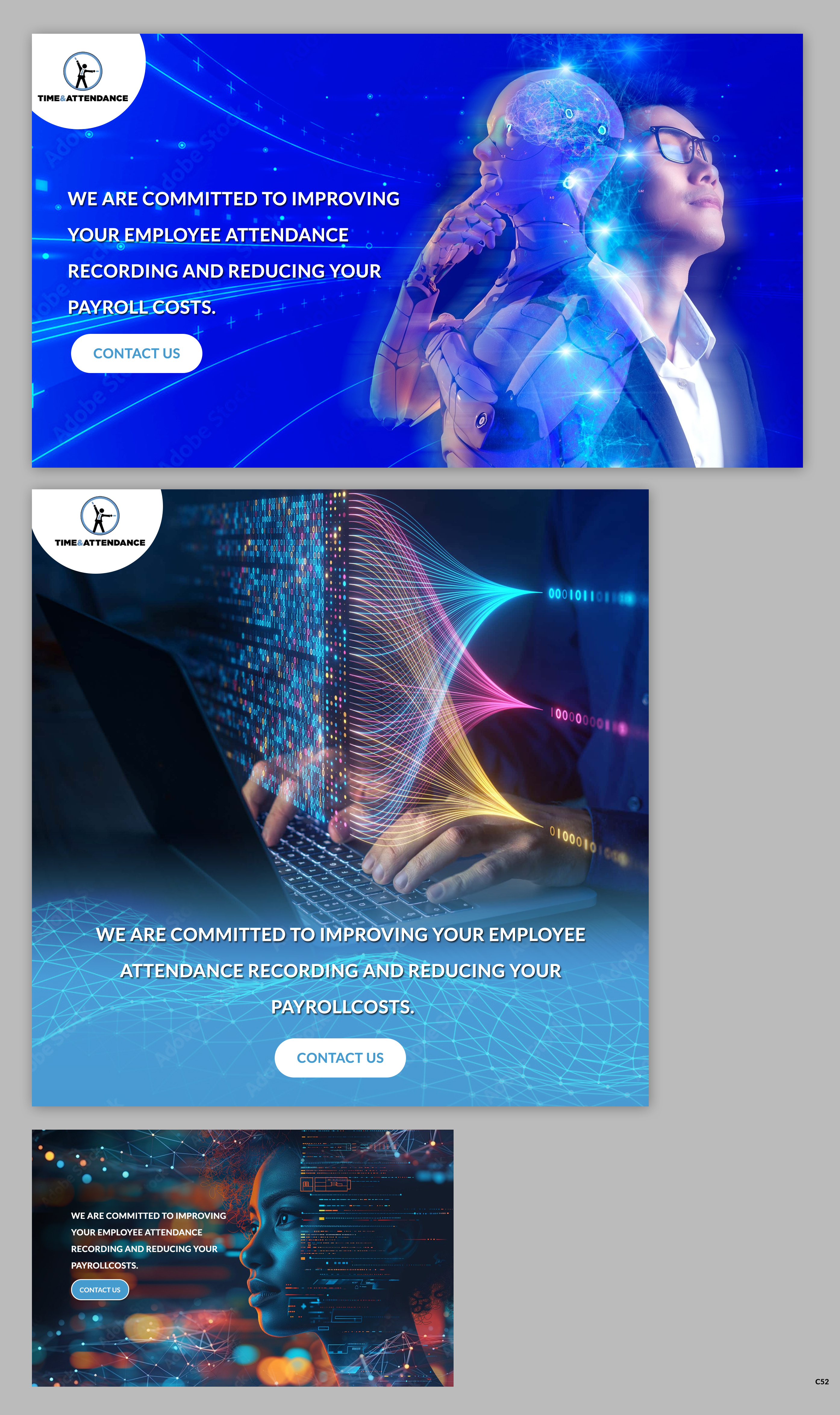 Banner Ad Design by pb for Time and Attendance Consultant | Design #33183108