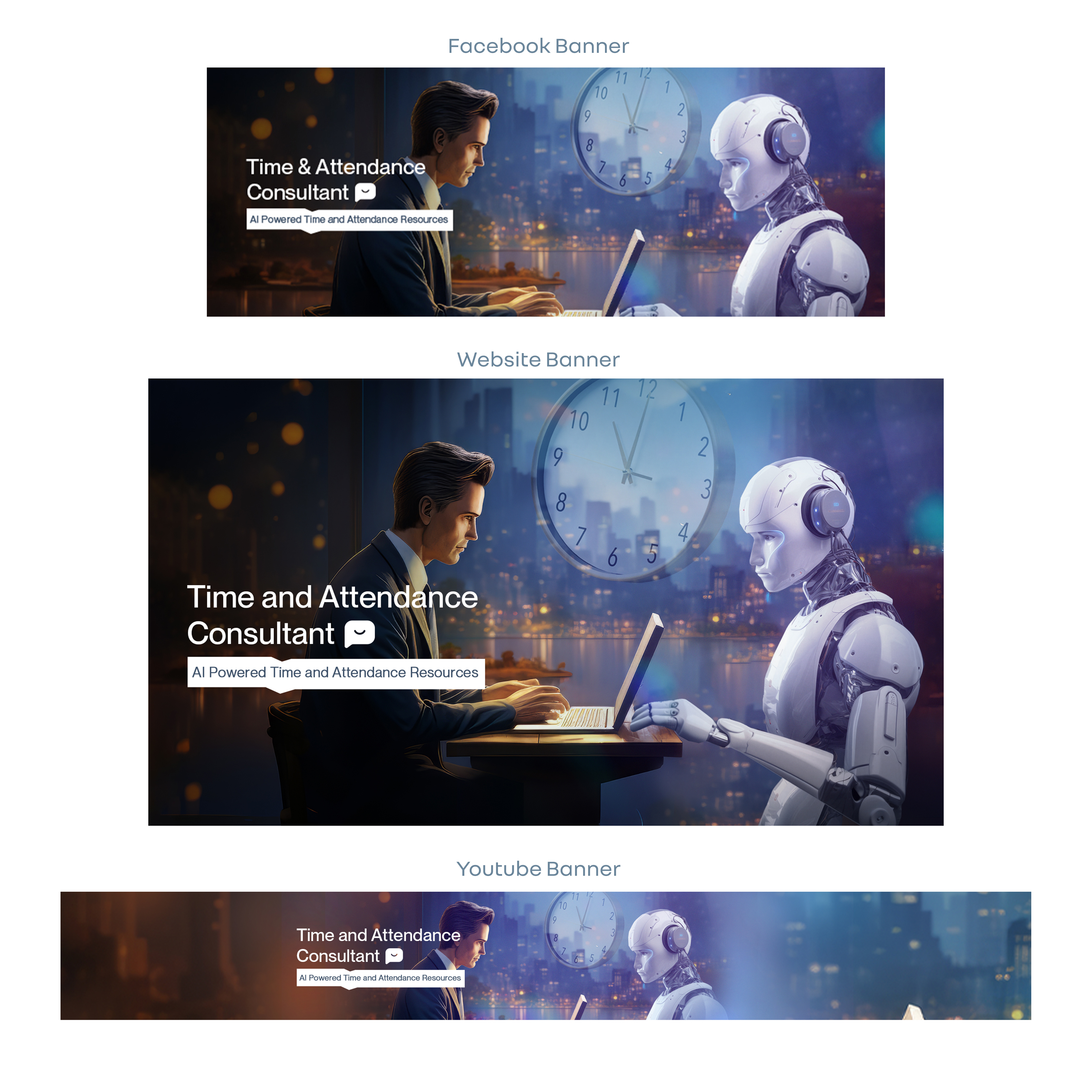 Banner Ad Design by Graphic Guy for Time and Attendance Consultant | Design #33223929