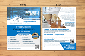 Diseño de Flyer por Adept Marketing Agency para SD Pro Team | Diseño: #33222063