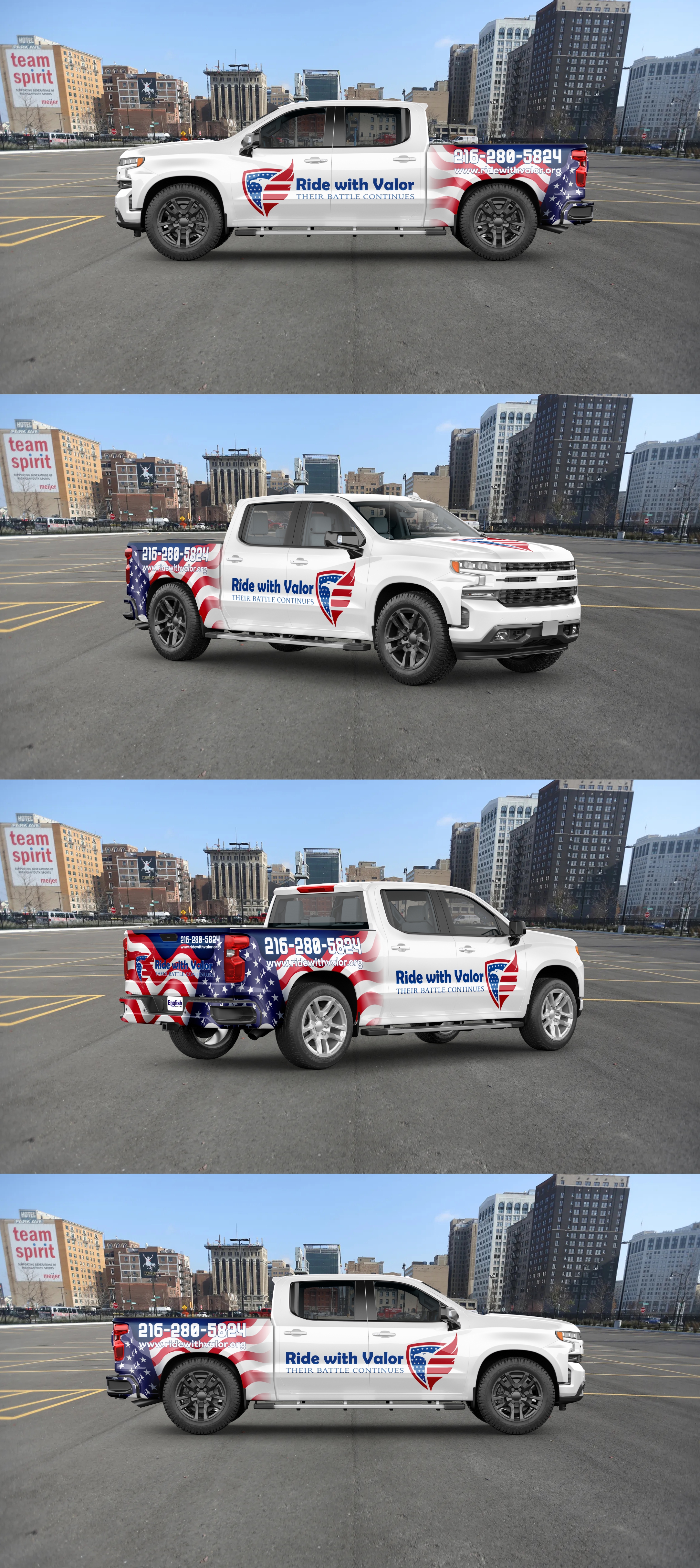 Diseño de Rotulación de Vehículo por Ken_Zie para Ride with Valor | Diseño #33189129