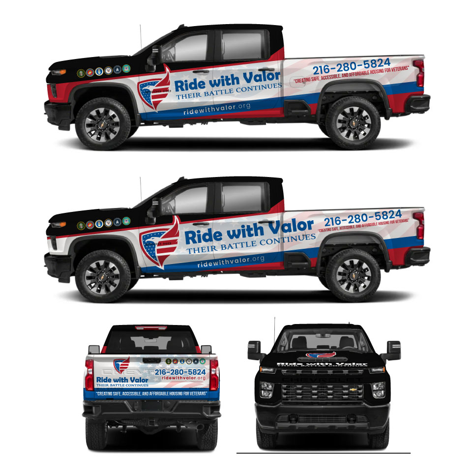 Car Wrap Design by Yoga Tri for Ride with Valor | Design #33180962