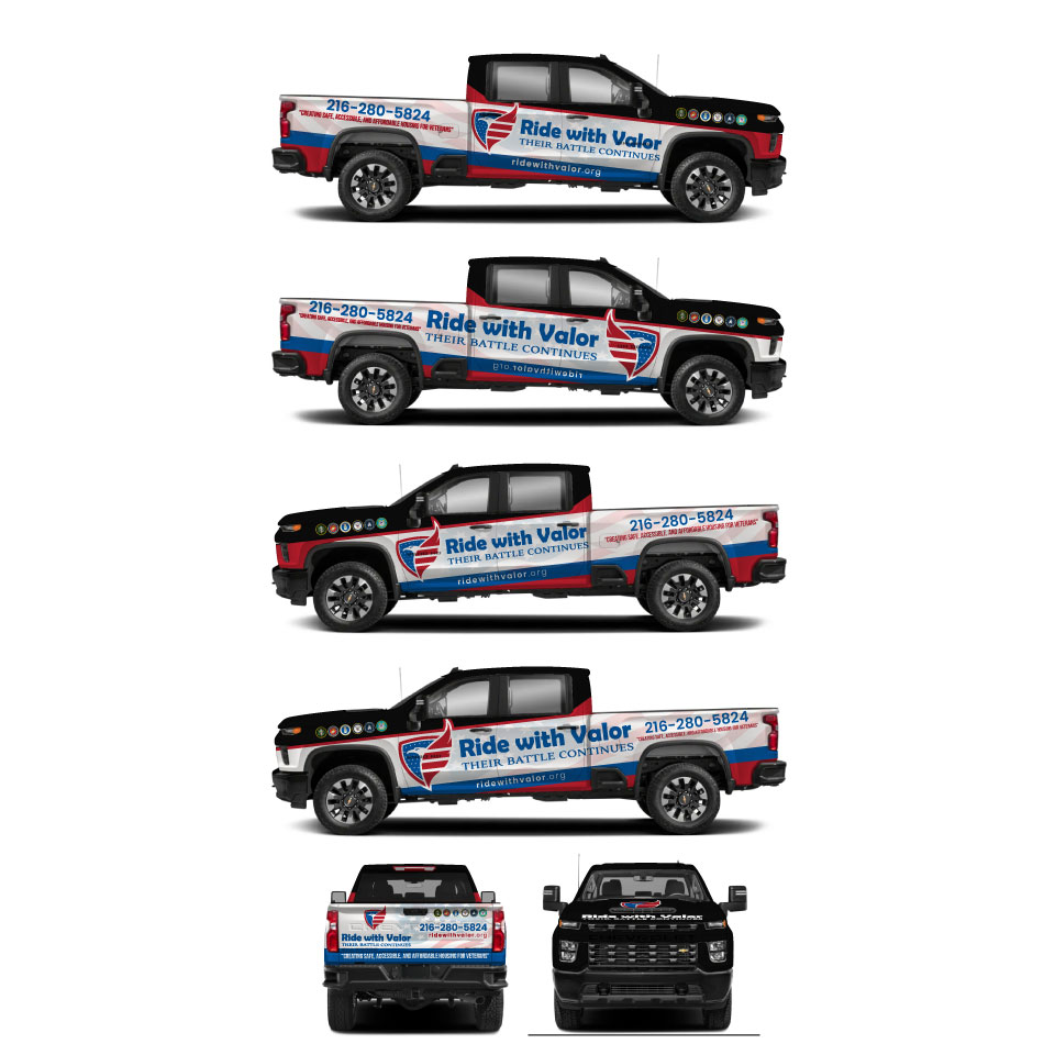 Design de Covering de Véhicule par Yoga Tri pour Ride with Valor | Design #33186928