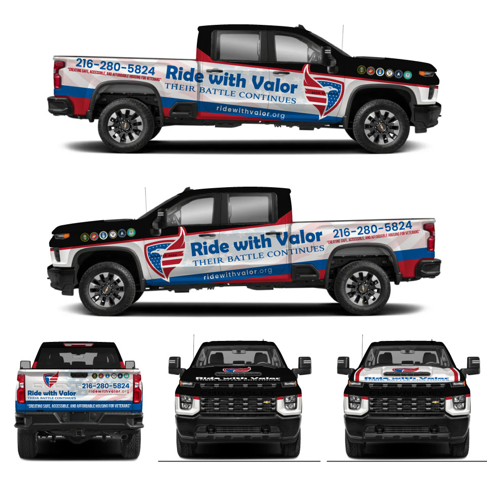 Design de Covering de Véhicule par Yoga Tri pour Ride with Valor | Design : #33192914