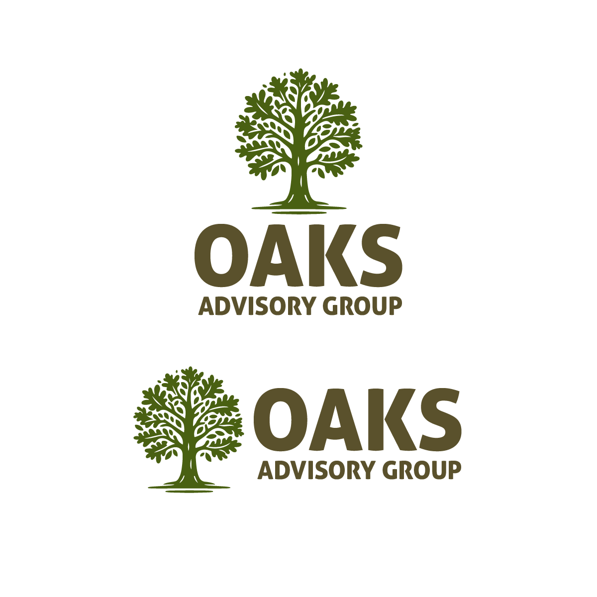 Logo Design by Elrich for Oaks Advisory Group | Design #33171874