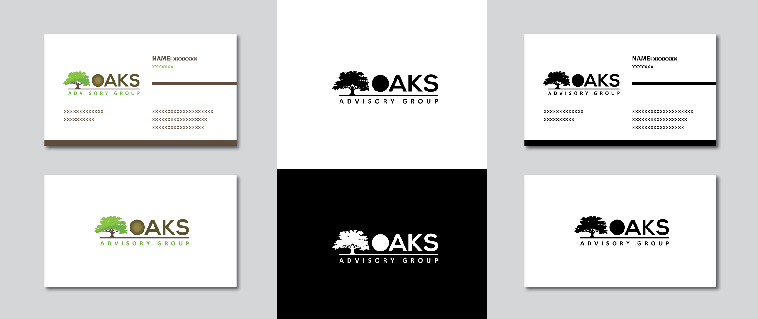 Logo Design by step forward 2 for Oaks Advisory Group | Design #33178215