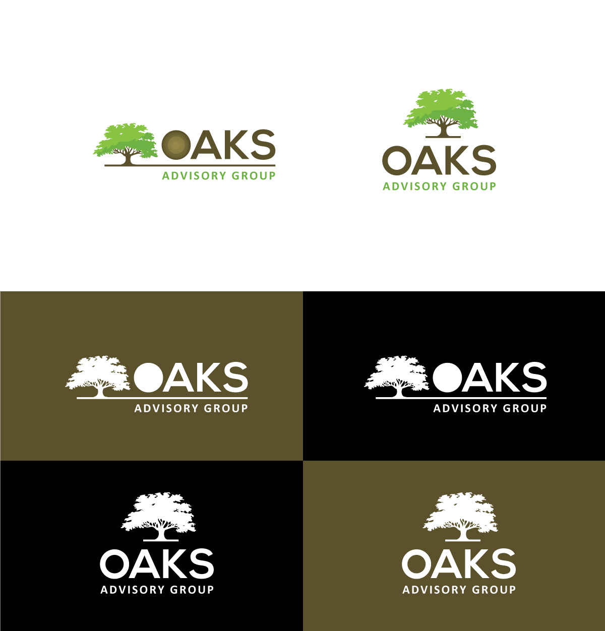 Logo-Design von step forward 2 für Oaks Advisory Group | Design #33385382