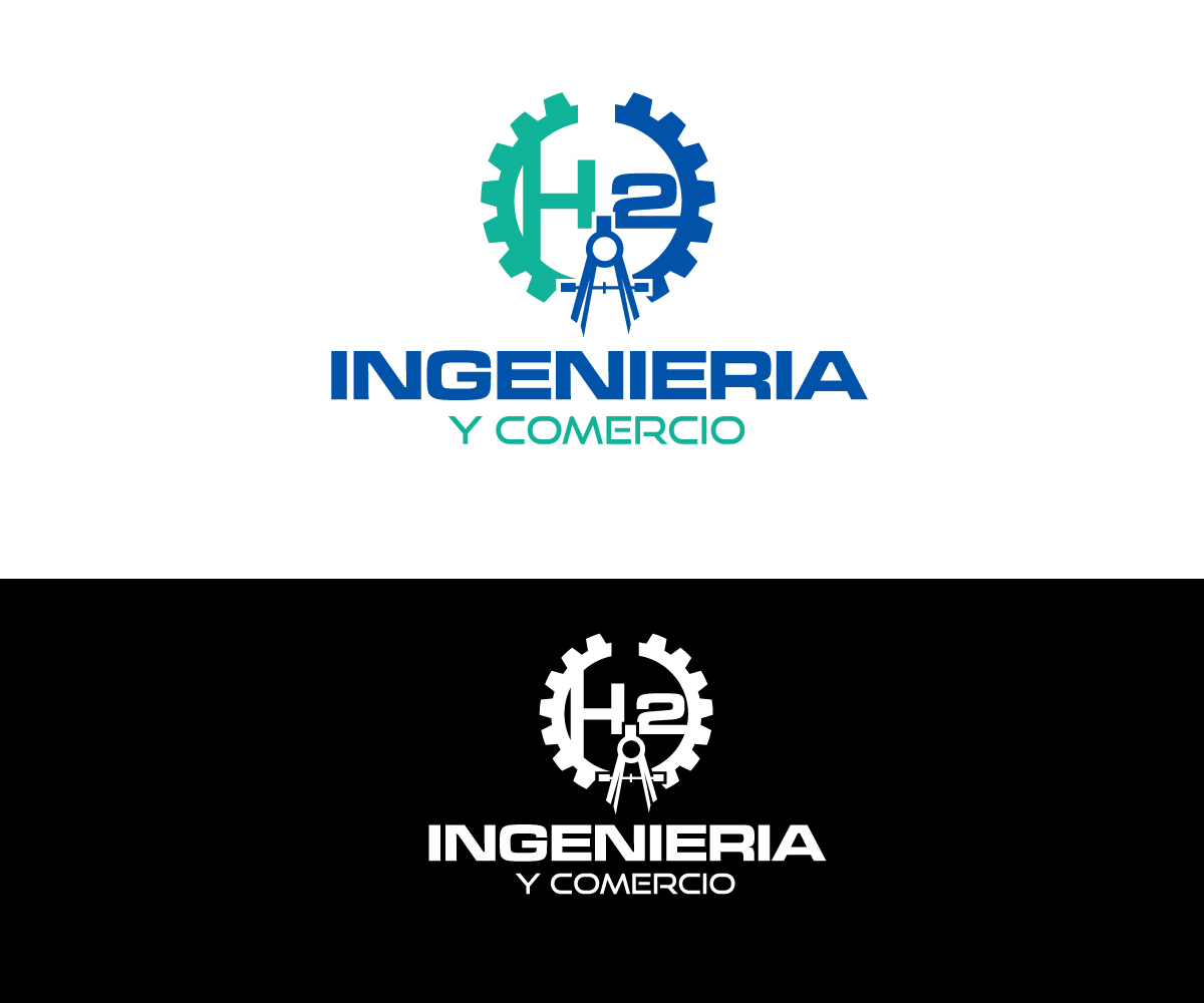 Logo Design by Paint-Tools for H2 INGENIERIA Y COMERCIO | Design #33174462