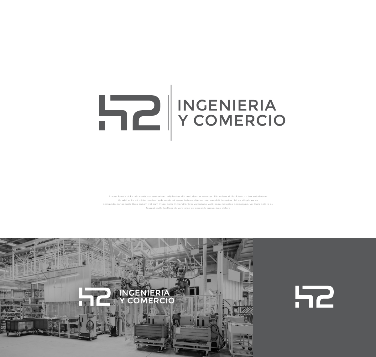 Logo Design by apik. for H2 INGENIERIA Y COMERCIO | Design #33193828