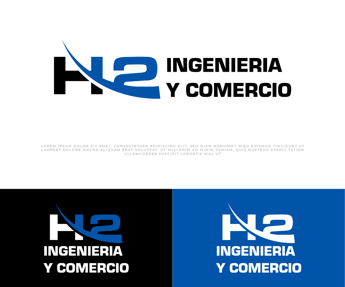 Logo Design by AyubZafar for H2 INGENIERIA Y COMERCIO | Design #33192193