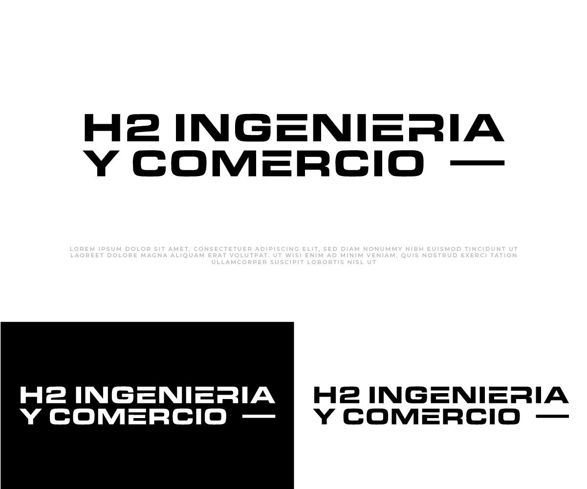 Diseño de Logo por AlphabetZero.co.uk para H2 INGENIERIA Y COMERCIO | Diseño #33192194