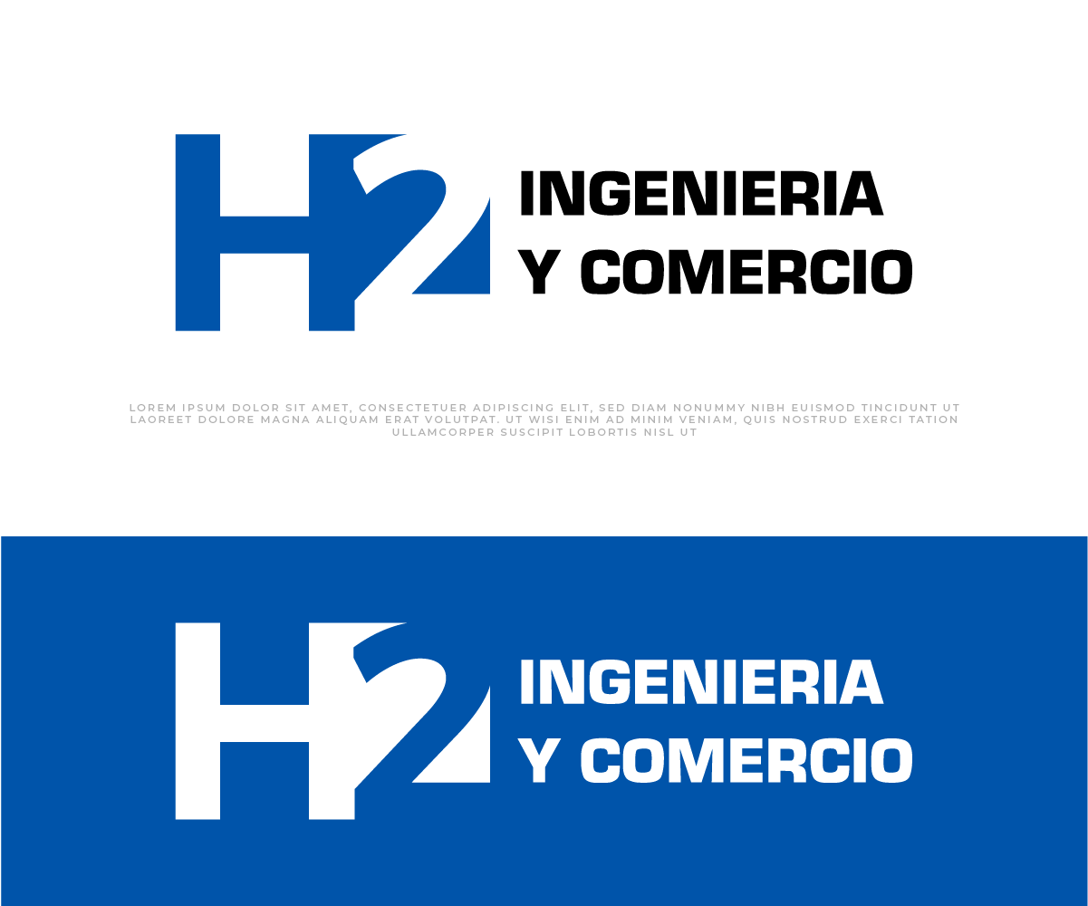 Diseño de Logo por AlphabetZero.co.uk para H2 INGENIERIA Y COMERCIO | Diseño #33192195