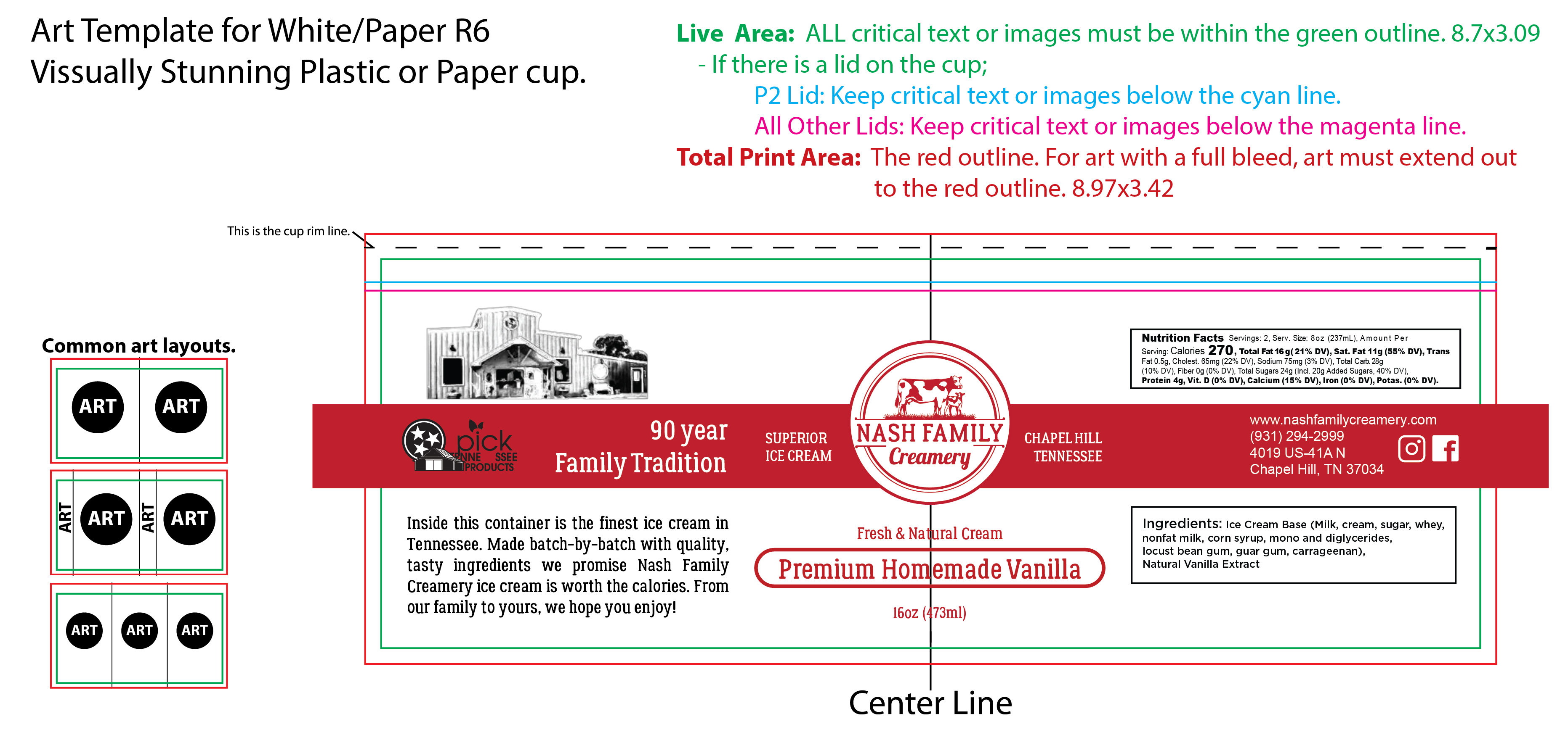 Graphic Design by ARTOGRAPHY for Nash Family Creamery | Design #33203271