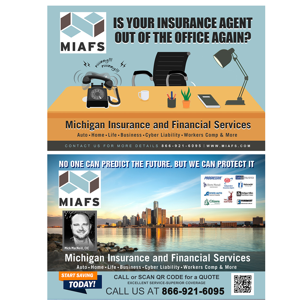 Postcard Design by NatPearlDesigns for Michigan Insurance and Financial Services, LLC | Design #33270497