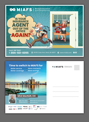 Diseño de Postal por debdesign para Michigan Insurance and Financial Services, LLC | Diseño: #33217619